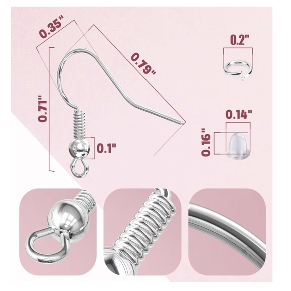 NEW 💖Crochet Heart Earrings in Pink and Tan - Picture 4 of 7